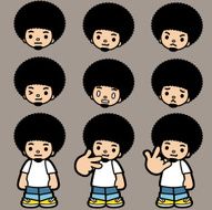 Yo! Cool Hip Hop Man Emoticon Making Hand Gestures