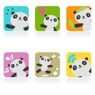 Icon Set( Emoticons ) - Cute Panda