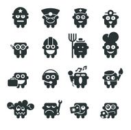 Silhouette Emoticons N11