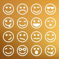 Flat smiley icons N6