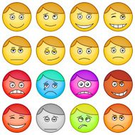 Smilies round set N4