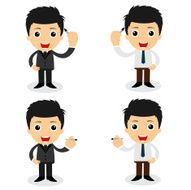 set of cute characters businessman and office worker N3