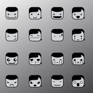 Simple emotion face symbols
