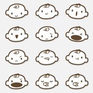 Icon Set - Baby Face ( Emoticons ) N2
