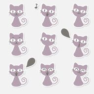 Icon ( Emoticons ) - Cute Cat(smiling singing talking looking N2