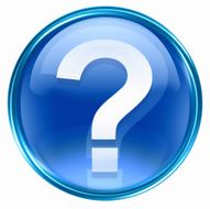 question symbol icon blue isolated on white background