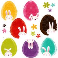 Easter Eggs and Bunnies EPS8