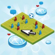 Internet soccer concept