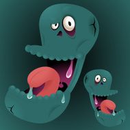 Cool Monster Emotion Hungry and Teasing