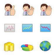 Icon Set - Business &amp; Finance Businessman Gesturing