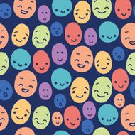 Funny faces seamless pattern background N2
