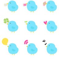 Icon Set - Cute Birds (Love Gift Singing RSS )