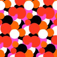 Bold vector polka dot pattern