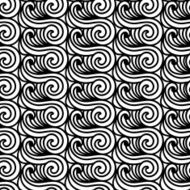 Stylised Maori Koru Seamless Pattern Abstract asian waves backg