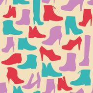 Silhouette background of men&#039;s and women&#039;s fashion Footwear