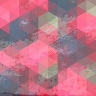 Geometric background with grunge texture