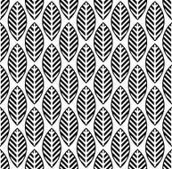 black and white seamless pattern with leaf