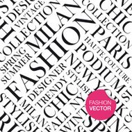 Fashion vector background words cloud