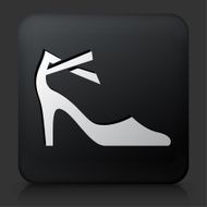 Black Square Button with Female Shoe