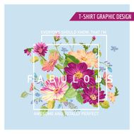 Floral Graphic Design - for t-shirt fashion prints