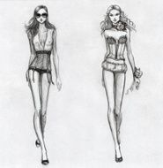 Fashion Models (black-and-white)