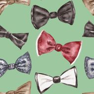 Seamless pattern with bow tie