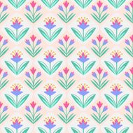 Seamless vector pattern with flowers