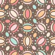 Abstract unusual ornament seamless pattern on brown