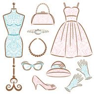 Vintage Women&#039;s Clothes Set