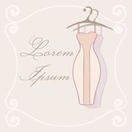 Dresses on hangers Invitation tamplate