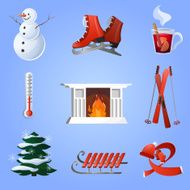 Winter icons set N3