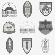Set of vintage fashion and clothes style logos