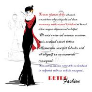 Fashion girl in sketch-style N2