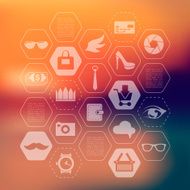 fashion infographic with unfocused background N4