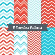 Set of Chevron Holiday Seamless Patterns