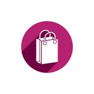 Shopping bag vector icon isolated