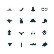 clothes icons set