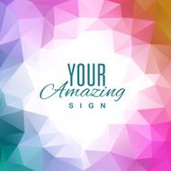 Abstract color triangle background template