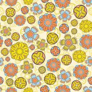 Cute floral seamless pattern background