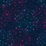 Abstract blue swirls seamless background Vector illustration N2