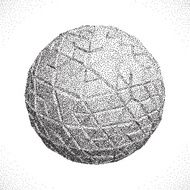 Abstract 3D shape Halftone style N5