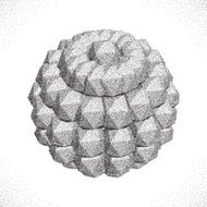 Abstract 3D shape Halftone style N7