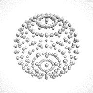 Abstract 3D shape Halftone style N8