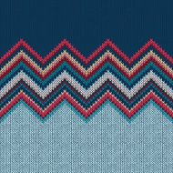 Seamless knitting Christmas pattern with wave ornament