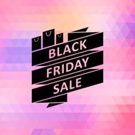 Black friday sale illustration with ribbon