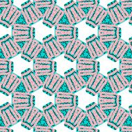 Romantic pink symmetrical pattern N12