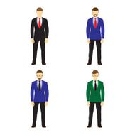 Male figures avatars icons Business people N2