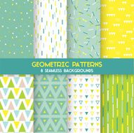 8 Seamless Geometric Patterns - Texture for wallpaper background