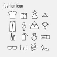 Line icons fashion icon Modern infographic vector logo