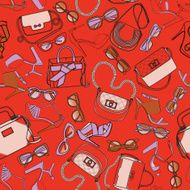 Seamless background pattern with fashion accessories N3